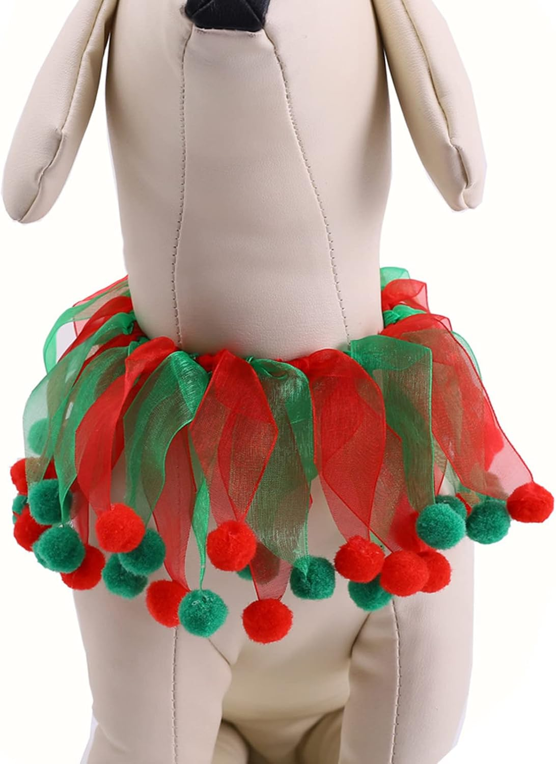 2PCS Dog Cat Christmas Costume Christmas Collar and Elf Headband Christmas Red and Green Collar Costume for Puppy Kitty Christmas Pet Party Dress Xmas Set Clothes (A) image number 1