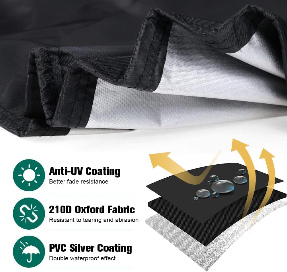 Patio Cushion Cover Storage Bag Water-Resistant Outdoor Rectangular Storage Bag with Handles for Furniture Cushions, Patio Furniture Seat, Christmas Tree (116 * 47 * 51CM) image number 5