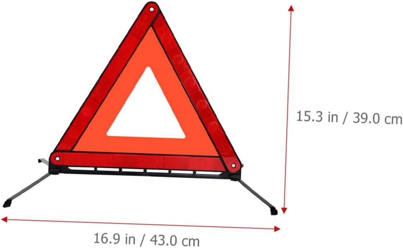 Warning Sign Tripod Reflective Triangle Sign for Automotive Roadside Emergency Breakdown Board image number 4