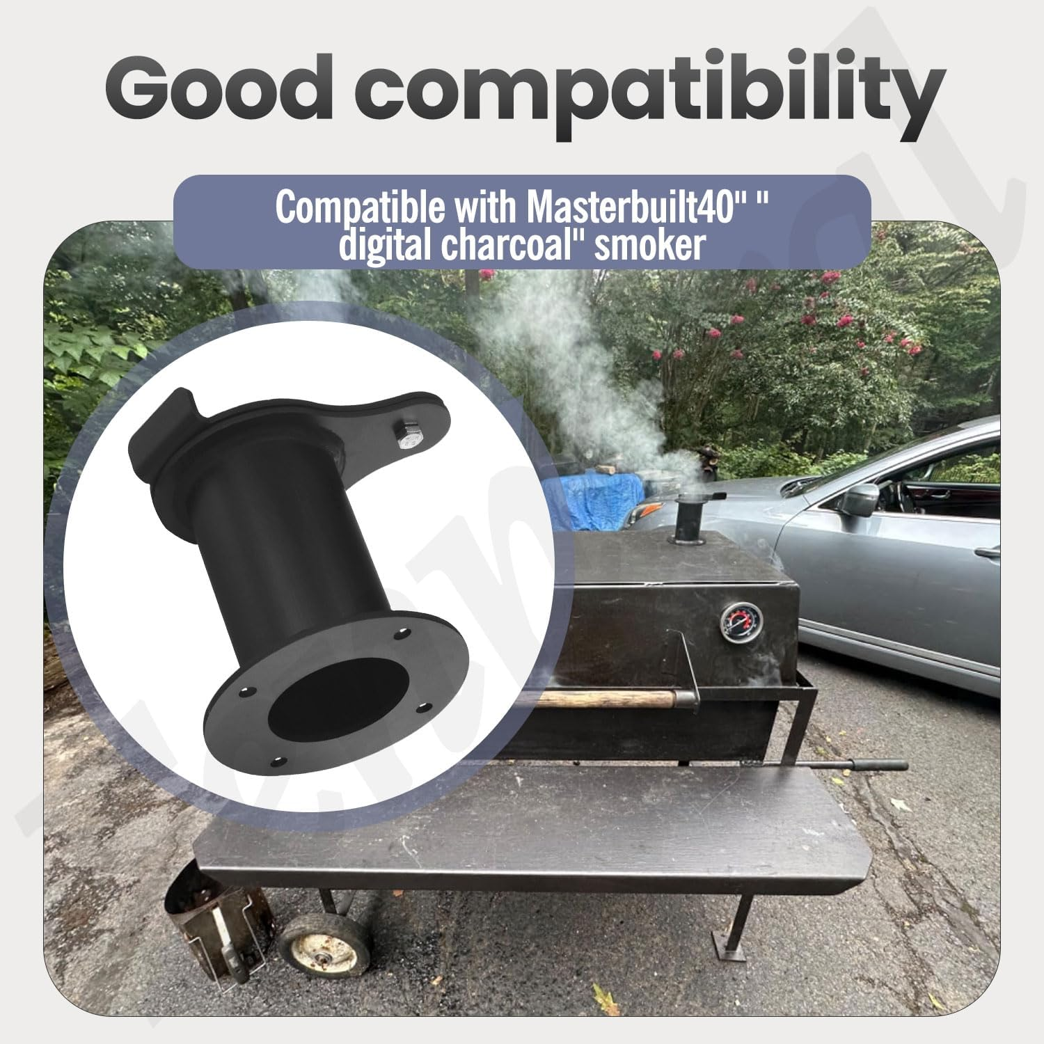 2" Teardrop Flanged Vent Damper,Compatible with UDS Ugly Drum Smoker Lid Exhaust,For UDS 55 Gallon Ugly Drum Smokers image number 5