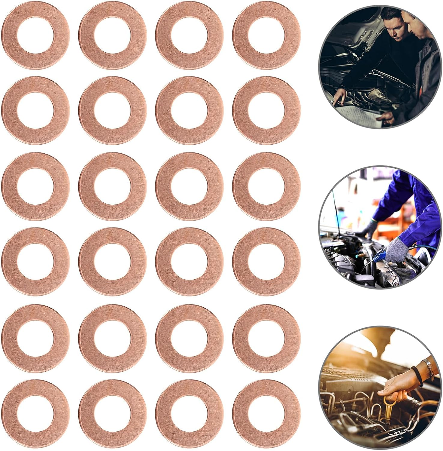 BELLIFFY Dent Puller Rings 200Pcs Spot Welder Washer for Car Body Panel Repair Automotive Welder Kit Paintless Dent Removal Tool for Auto Body Repair