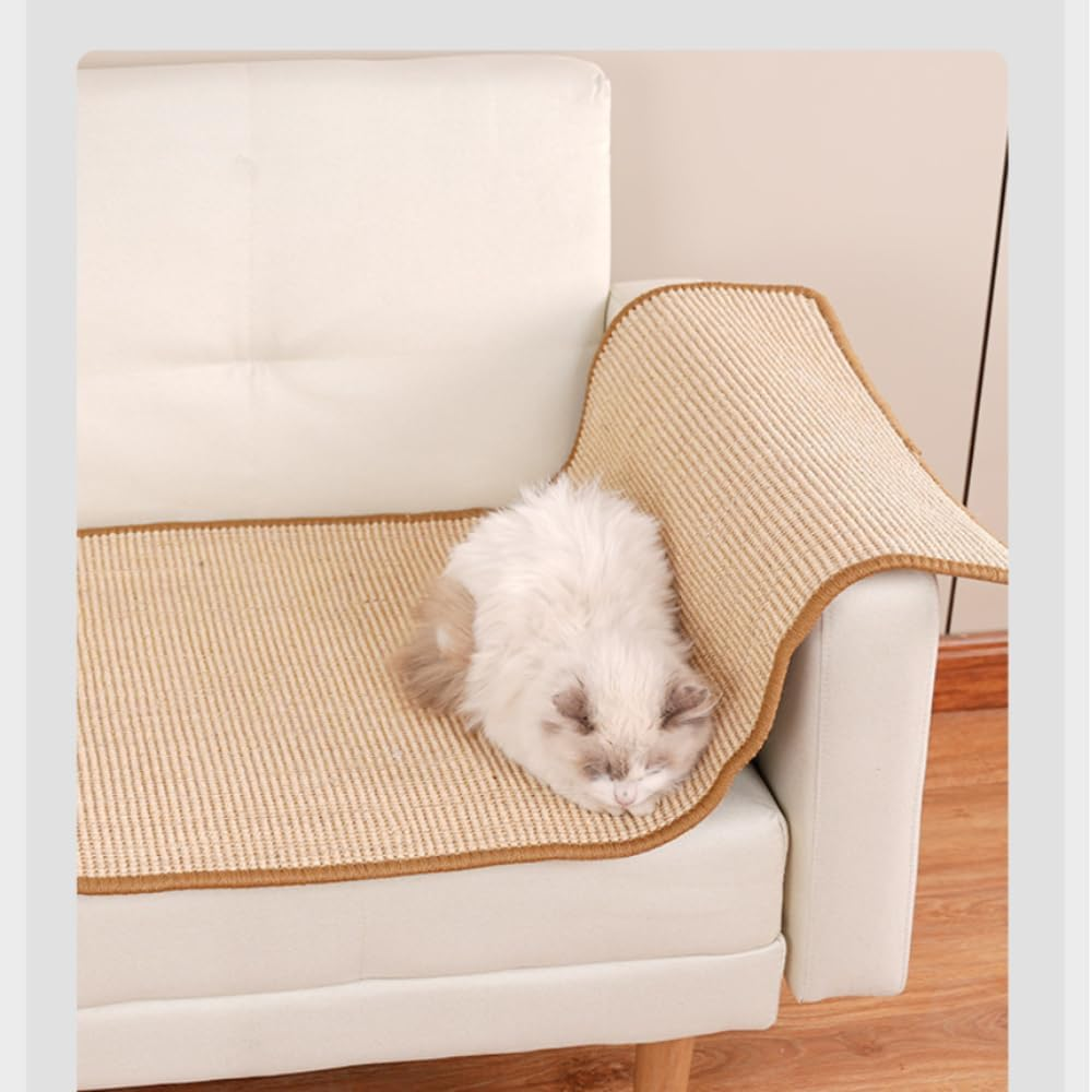 Sisal Cat Scratching Pad, Claw Sharpening Board for Cats, Sofa Scratch Mat, Shed- Natural Sisal Material, Cat Claw Care Accessory image number 6