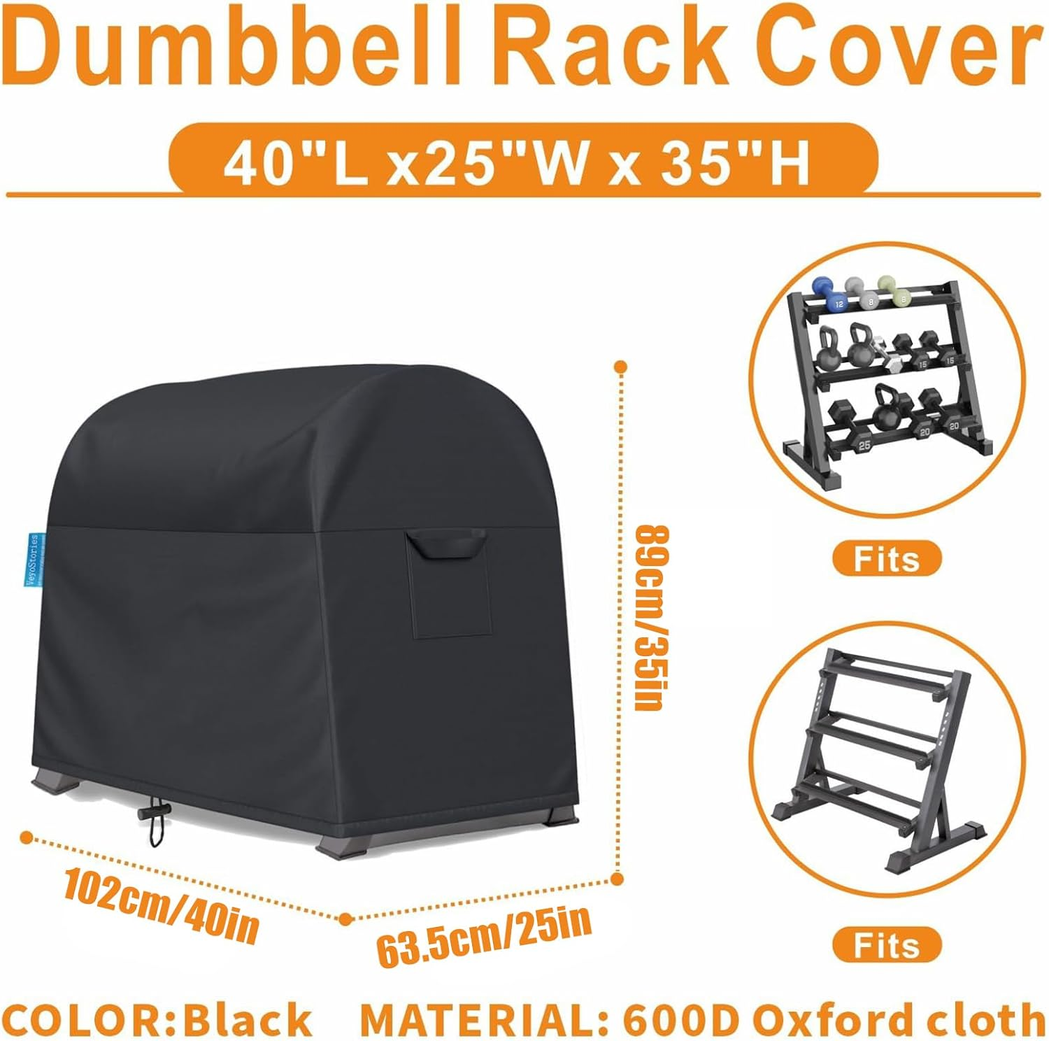 Weight Rack Cover - Waterproof Oxford Guard,Waterproof Oxford Dumbbell Rack Protective Cover,For Exercise Machine Fitness Accessories Indoor Home Workplace Living Room image number 5
