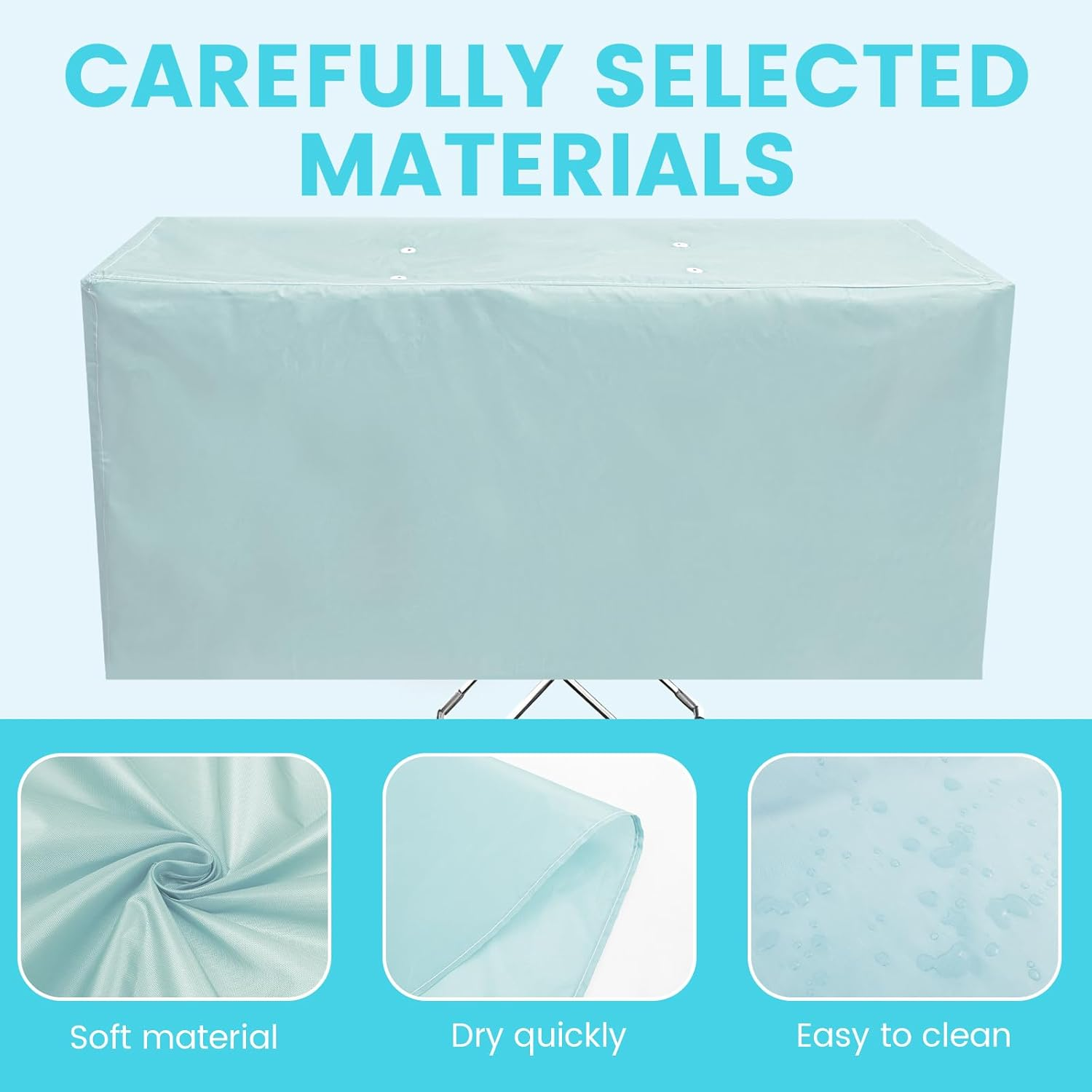 NIPUAEGO Heated Clothes Airer Drying Cover, Electric Heated Folding Clothes Dryer Airer Cover for Saving Drying Time and Energy Consumption 1460X530X740Mm (Grey)