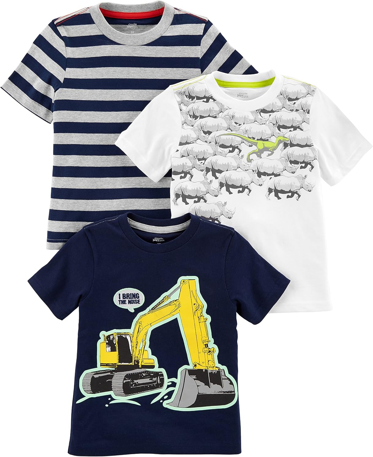 Simple Joys by Carter'S Baby Boys' 3-Pack Short-Sleeve Tee Shirts image number 1