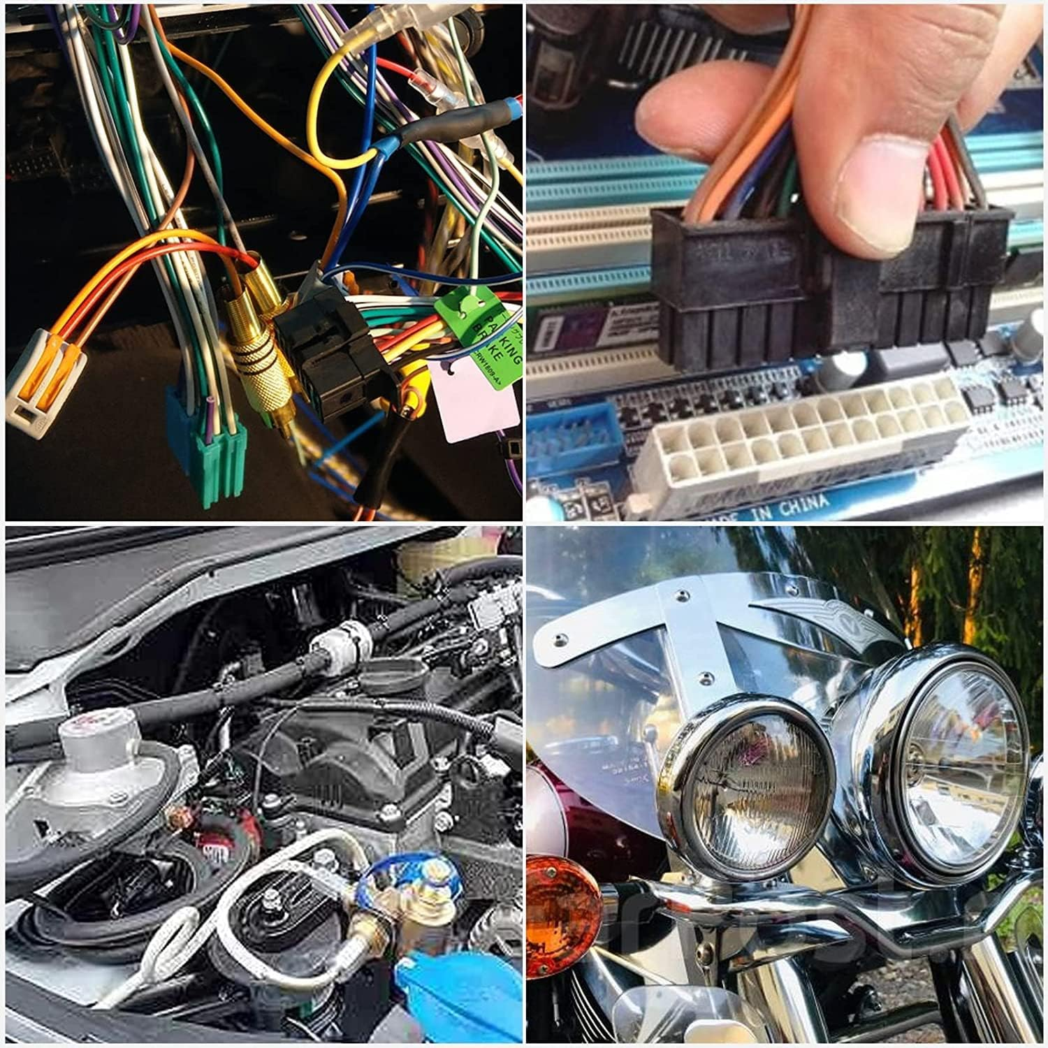 109Pcs Terminal Removal Tool Kit Terminal Ejector Kit Depinning Key Tool Set Depinning Tool Electrical Connector Pin Removal Tool Kit for Auto Repair Key Removal Tools Universal with Protective Bag