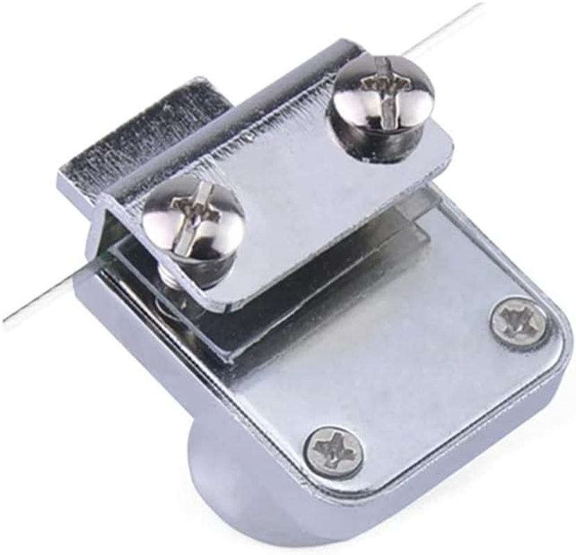 Glass Cabinet Door Locks, 2 Pcs Single Open Zinc Alloy Security Showcase Display Cabinet Door Locks with Keys for 5-8Mm Glass Door (One for All) image number 1