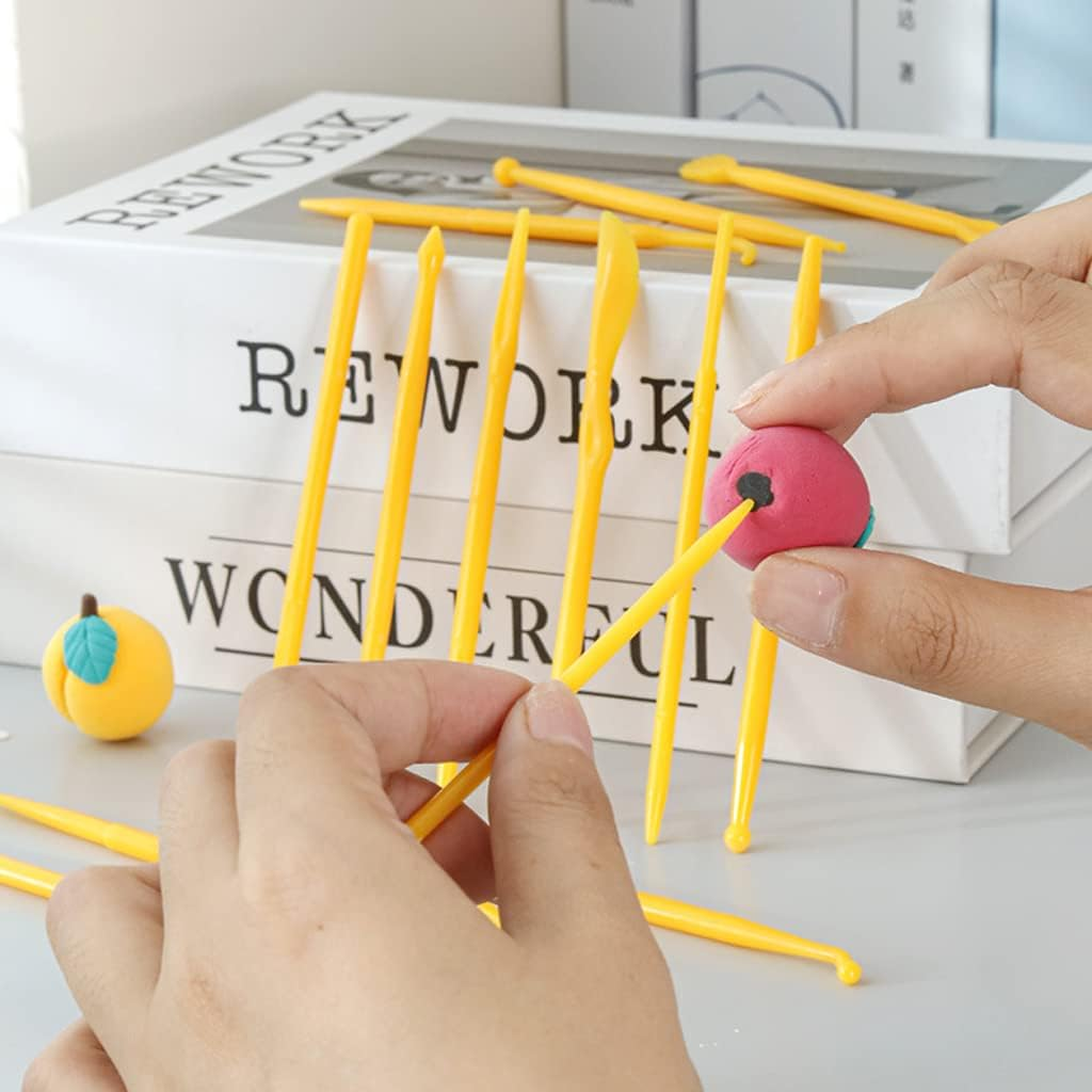 Clay Tools, 14-Piece DIY Plastic Polymer Carving Set Clay Kit Pottery Modeling for Carving, Styling, Embossing, Suitable for Children Adults image number 1