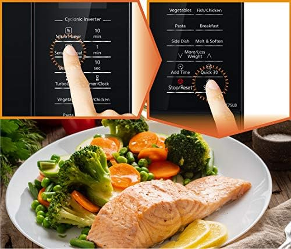 Panasonic 44L 1100W Cyclonic Inverter Microwave Oven, Black (NN-ST75LBQPQ) image number 6