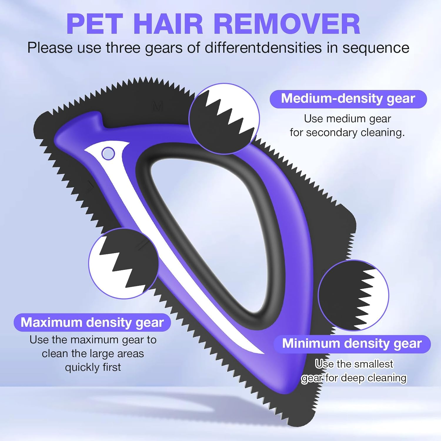 Pet Hair Remover for Car Detailing Supplies,Mini Carpet Dog Hair Remover for Car Interior, Couch, Furniture, Clothes Heldhold Reusable Fur Remover Tool for Dog Cat (Blue) image number 4