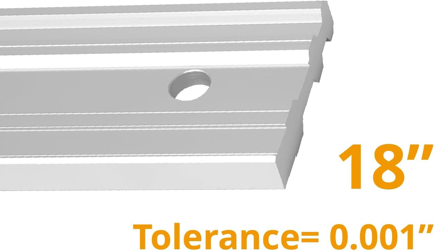 POWERTEC 18 Inch Straight Edges, Straight to within .001'' over 18'' Machined Flat, Precision Woodworking Tools for Table Saw, Router Table, MDF Workbench Top, Jointers, and Planers. 71213 image number 2