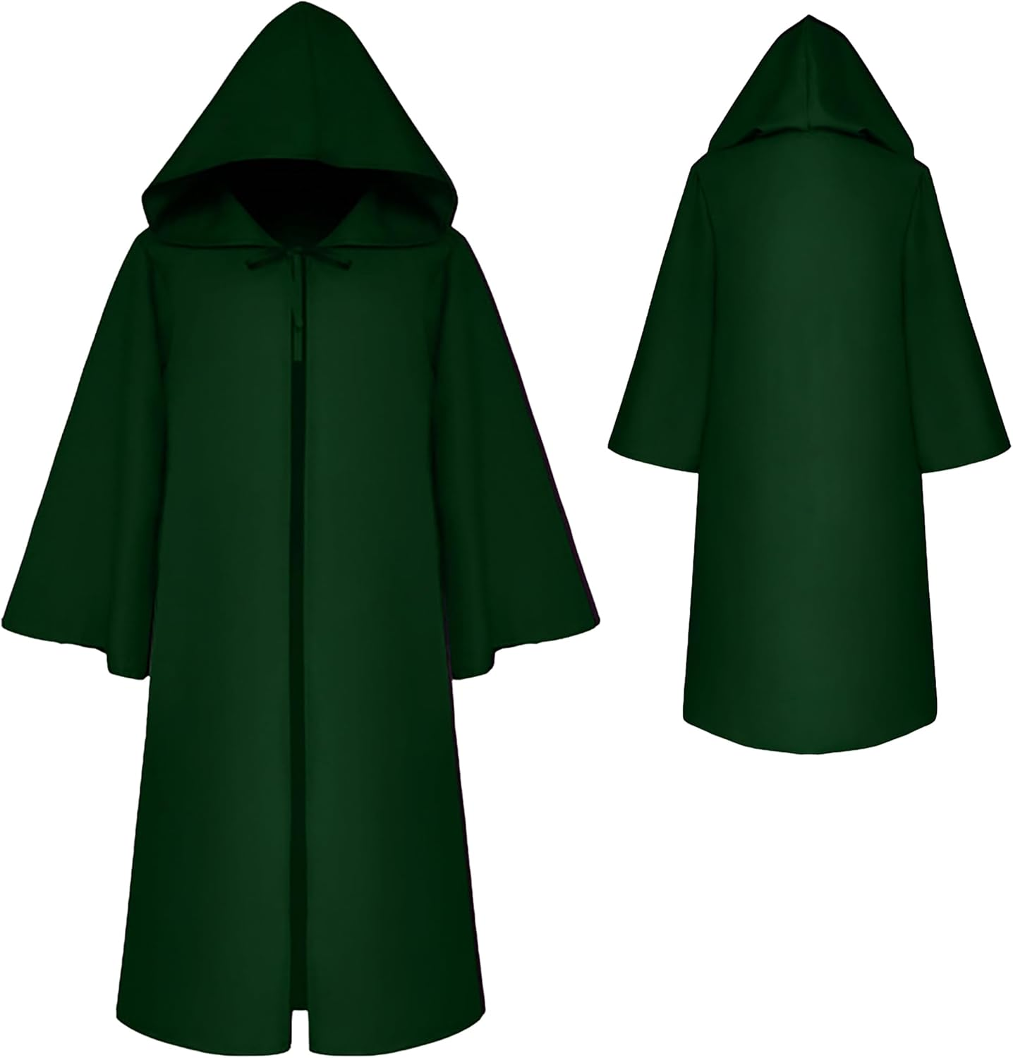 FEOYA Medieval Hooded Cloak for Men Renaissance Knight Wizard Cape Robe Halloween Masquerade Cosplay Costume