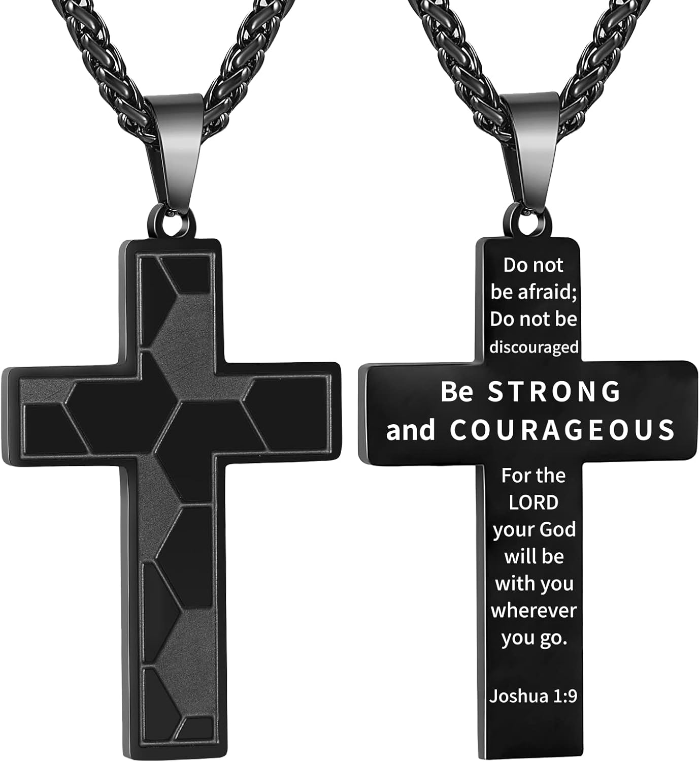 GLITTO Soccer Cross Necklace for Boys Men Stainless Steel Bible Verse Pendant with 20+2Inch Chain First Communion Baptism Religious Sports Jewelry Gift image number 5