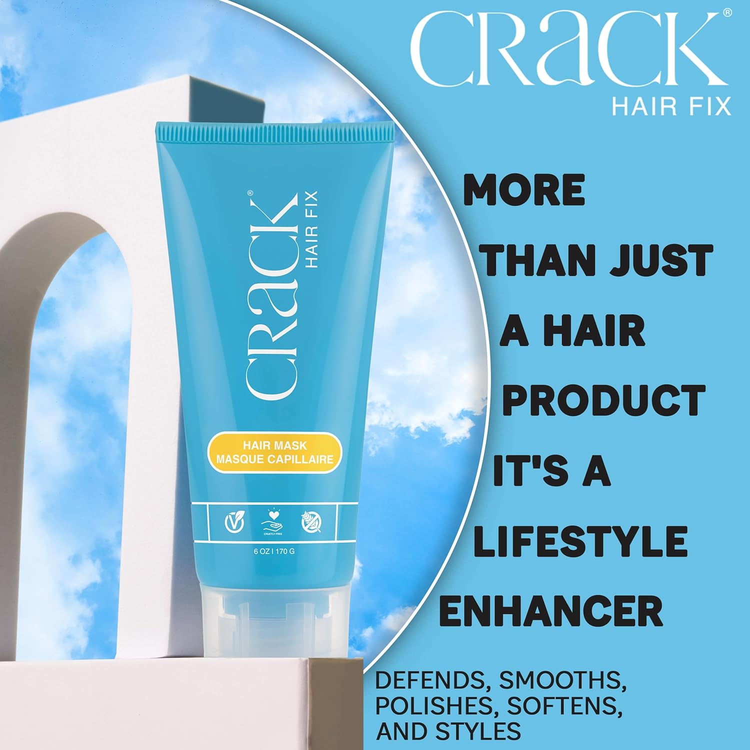 Crack HAIR FIX - Influx Restorative Hair Mask (6 Oz) image number 3