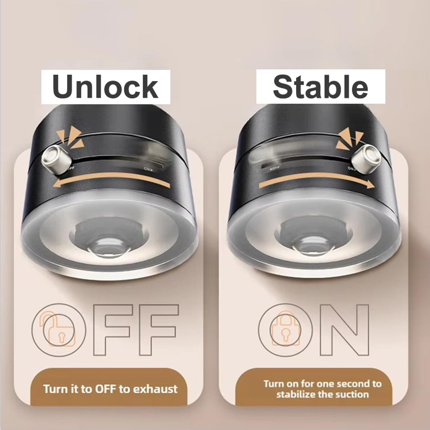 Multifunctional Vacuum Suction Phone Holder- Folding, Extendable, Double- Sided Magnetic for Car/Gym/Smooth Surface Kitchen Stand Cellphone Smartphone Mount (Black) - White image number 6