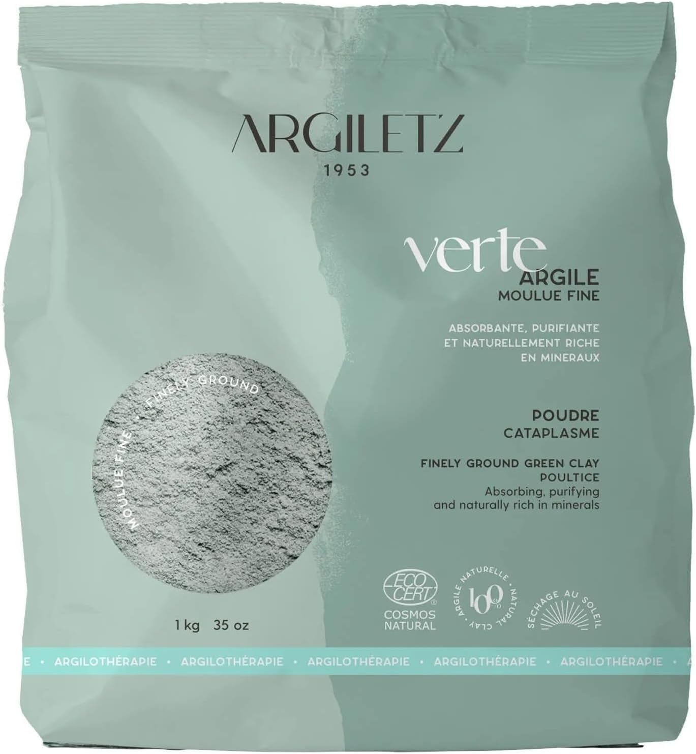 Argiletz Green Clay 1 Kg Extra Fine