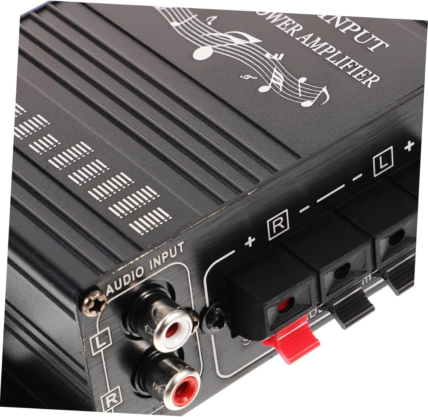 PLAFOPE Mini Audio Amplifier Stereo Amp for Car and Home Speakers, Portable Black Mini Power Amplifier with Dc Cable for Motorcycle and Computer Use image number 6