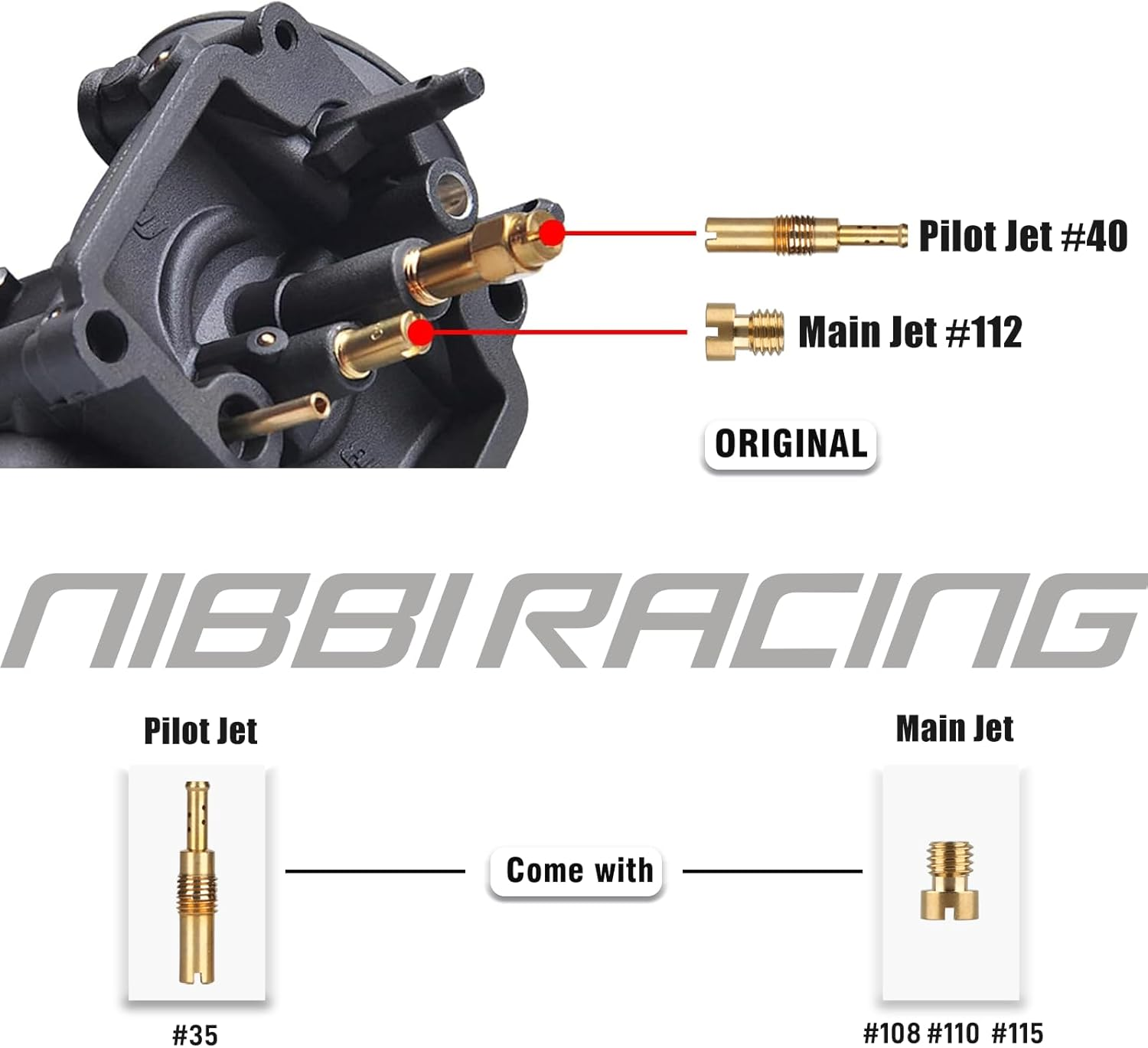 NIBBI PE24 Carburetor Kit, 24Mm Carburetor with Carb Jets - Fit for 140Cc 150Cc Dirt Bike Pit Bike Apollo Taotao Lifan Kayo SSR image number 6
