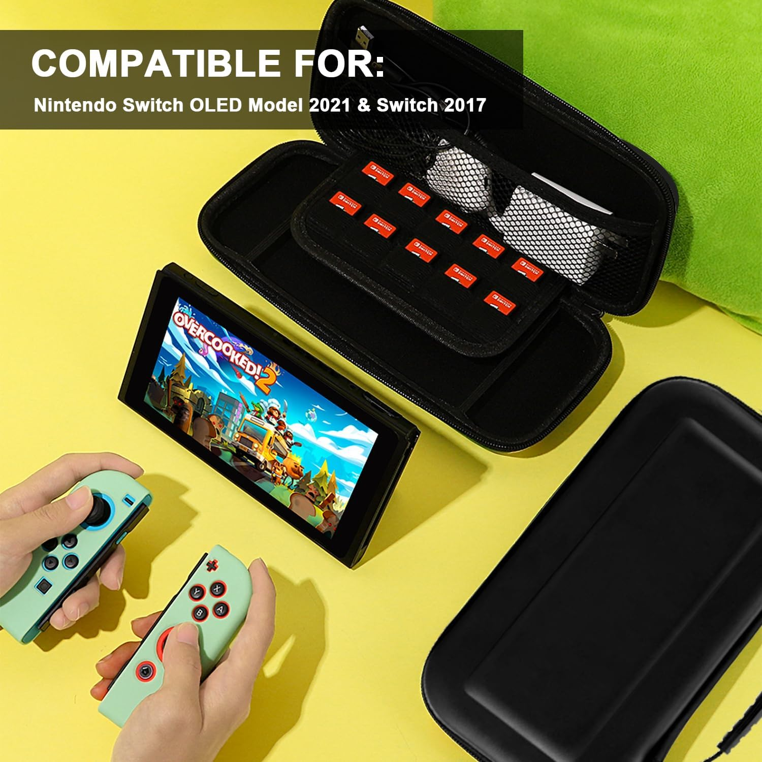 Carry Case for Switch OLED and for Nintendo Switch with 20 Game Cards Holder image number 4