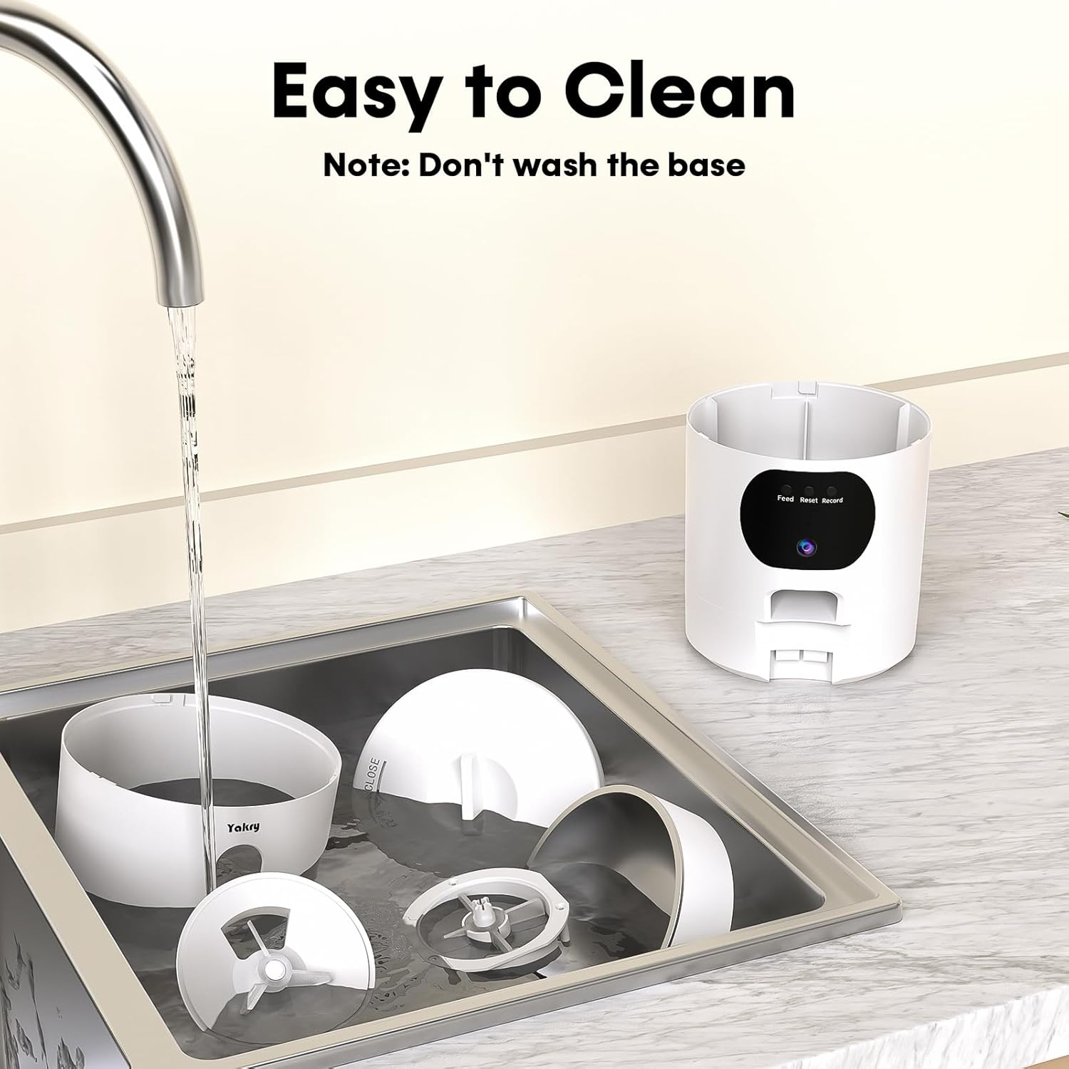 Automatic Cat Feeder with Camera Wifi, Timed Automatic Dog Feeder with Pet Camera: 2-Way Audio, Auto Cat Food Dispenser - HD 1080P Video Recording, Night Vision, Pet Food Dispenser with App Control image number 4