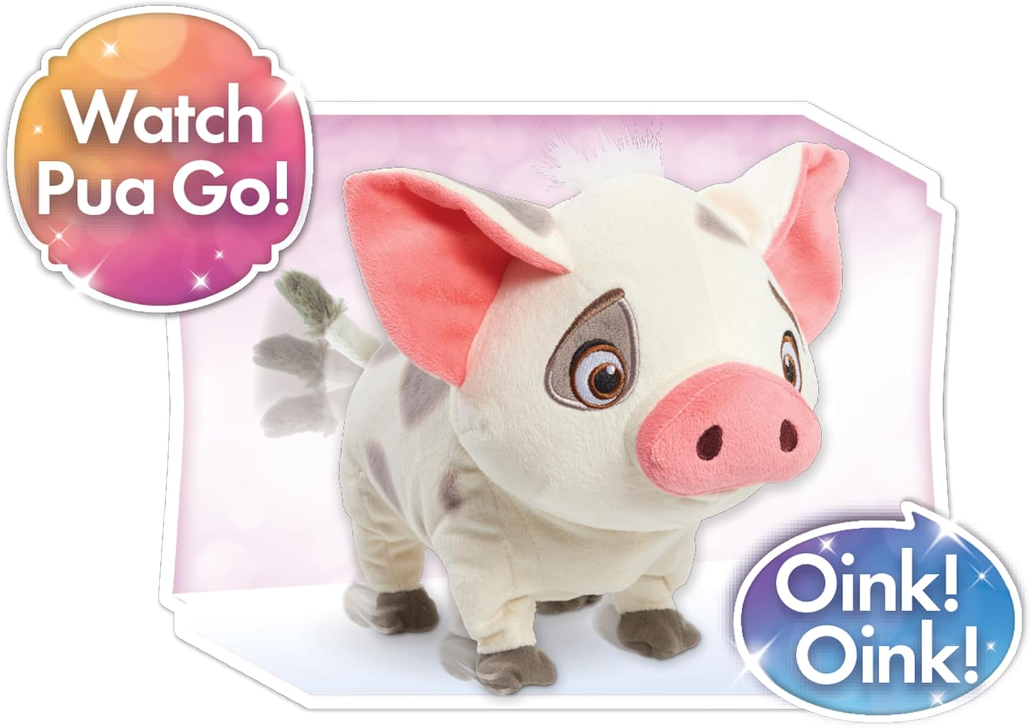 Disney Princess Moana Walk & Snort Pua Plush, Sounds, Movement, Stuffed Animal, Pig, Kids Toys for Ages 3 up by Just Play image number 2