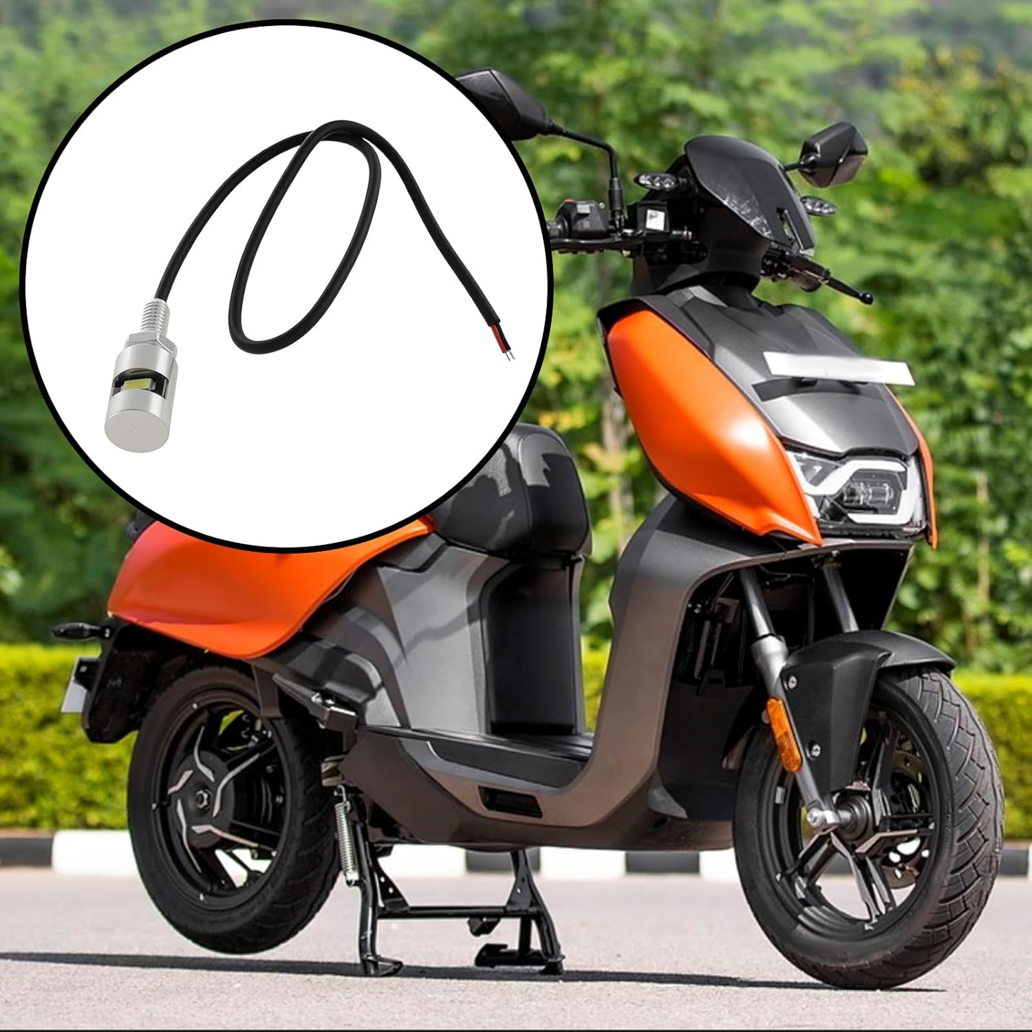 2Pcs 12V M6 round Metal Motorcycle LED License Plate Lights for Most Motorcycles Scooters Cars Trailers image number 1