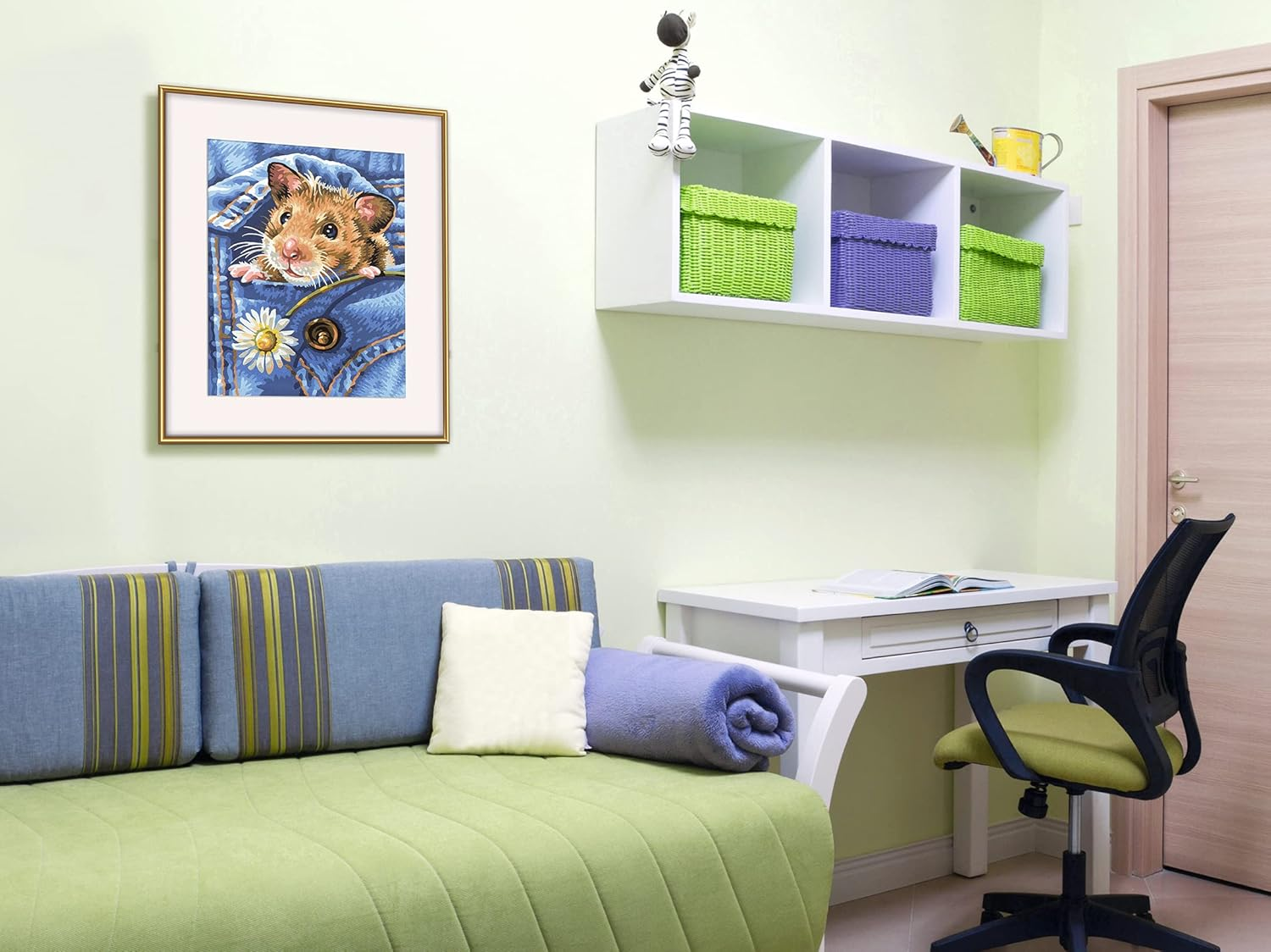 Schipper 924 0436 - Painting by Number Mucki, the Blind Passenger for Kids, 24X30 Cm image number 6