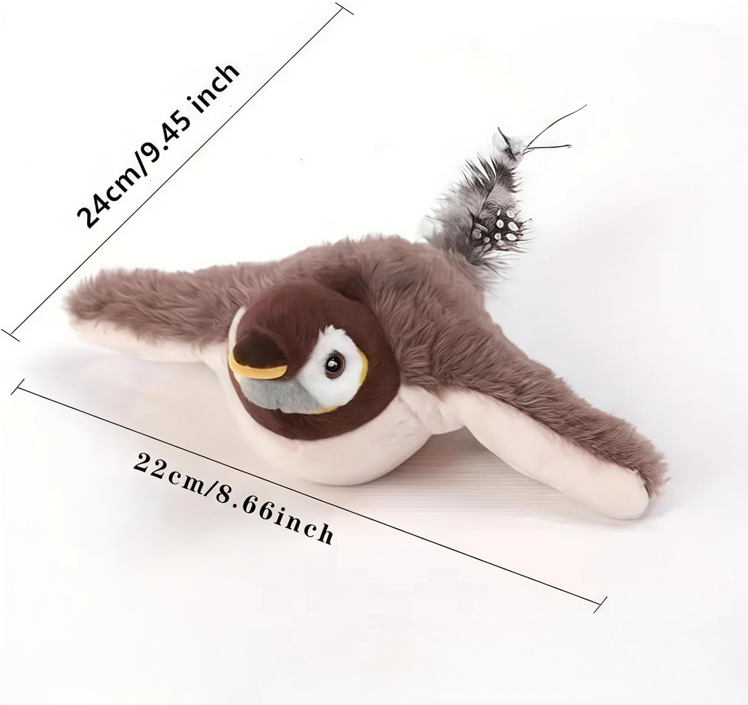 Interactive Cat Toys Flapping Bird,Plush Flying Bird Toy for Indoor Cats,Plush Kitten Exercise Toys, Touch Activated image number 4