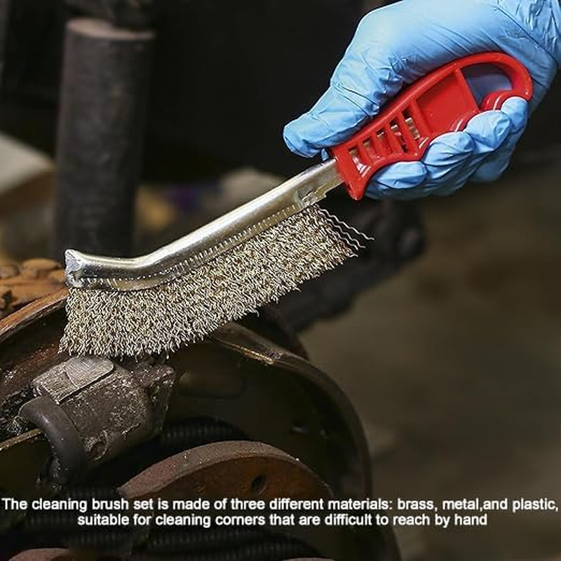 3-Pack Grill Brush, Brass, Stainless Steel & Nylon Bristles, Multi-Purpose Cleaning, 3 Replacement Heads image number 1