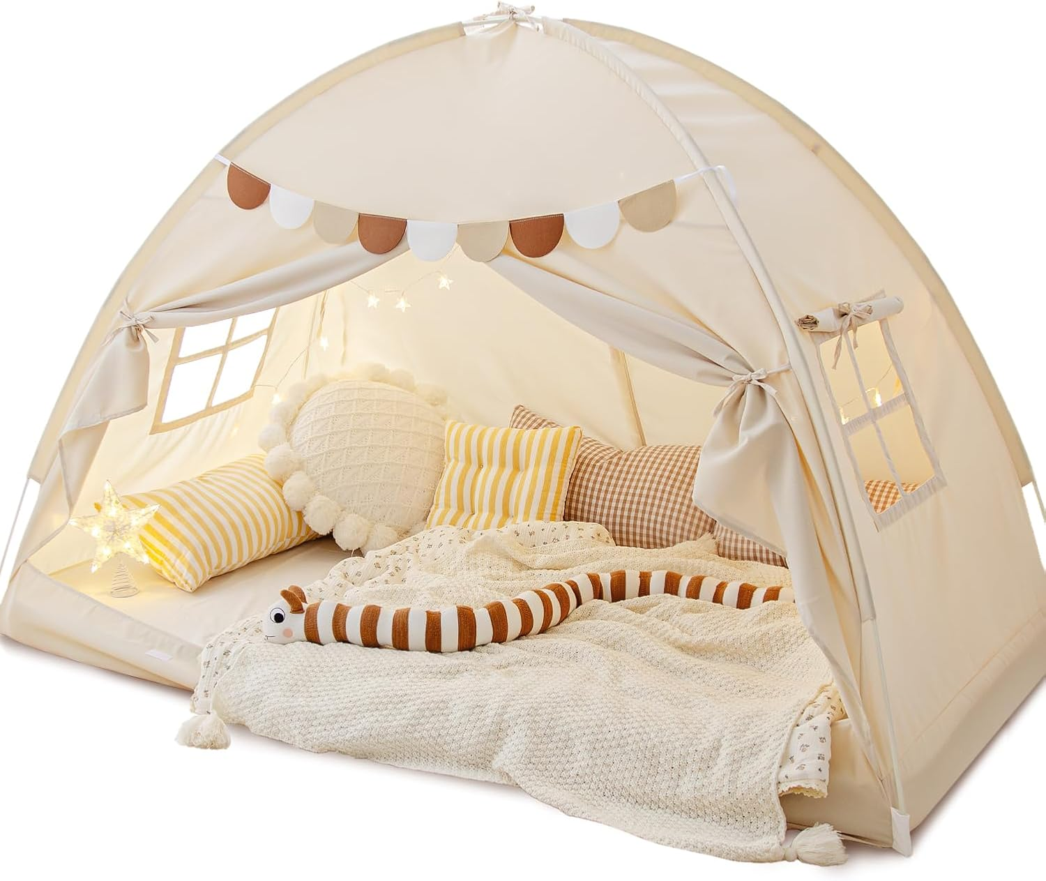 Bed Tent Floor Indoor Privacy Kids Tent on Bed Sleep inside Drafty Room, Twin Bed Tents Blackout Space Tents Indoor Canopy Tents image number 4