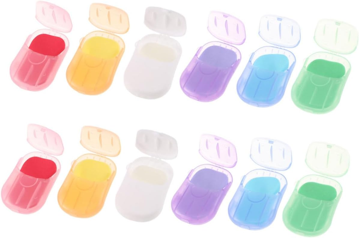 INOOMP Portable Travel Soap Sheets 12 Boxes of Compressed Soap Strips for Hand Washing 6 Fragrances (Rose Jasmine Lavender Milk Orange) for Camping Hiking and Outdoor Activities image number 1