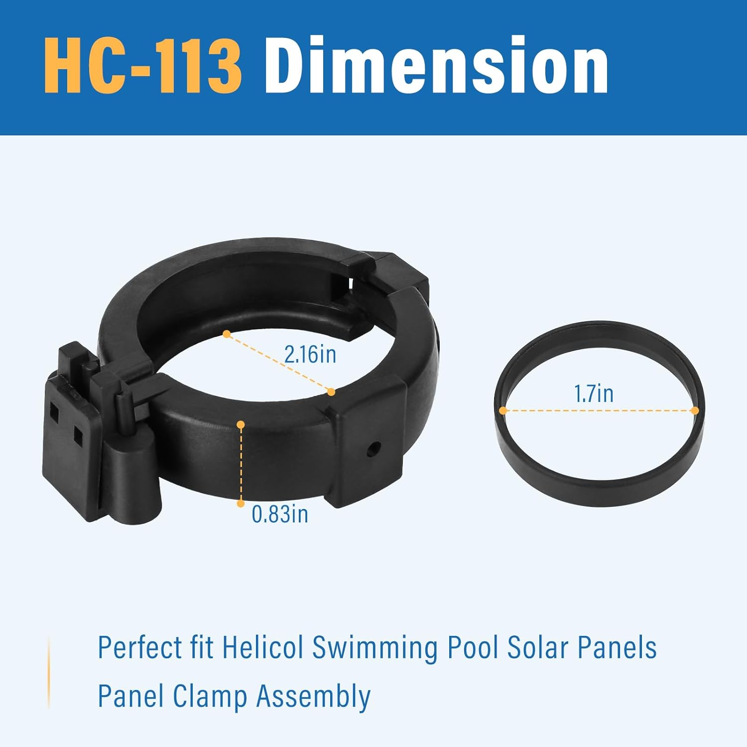 Panel Clamp Assembly for Heliocol Swimming Pool image number 6
