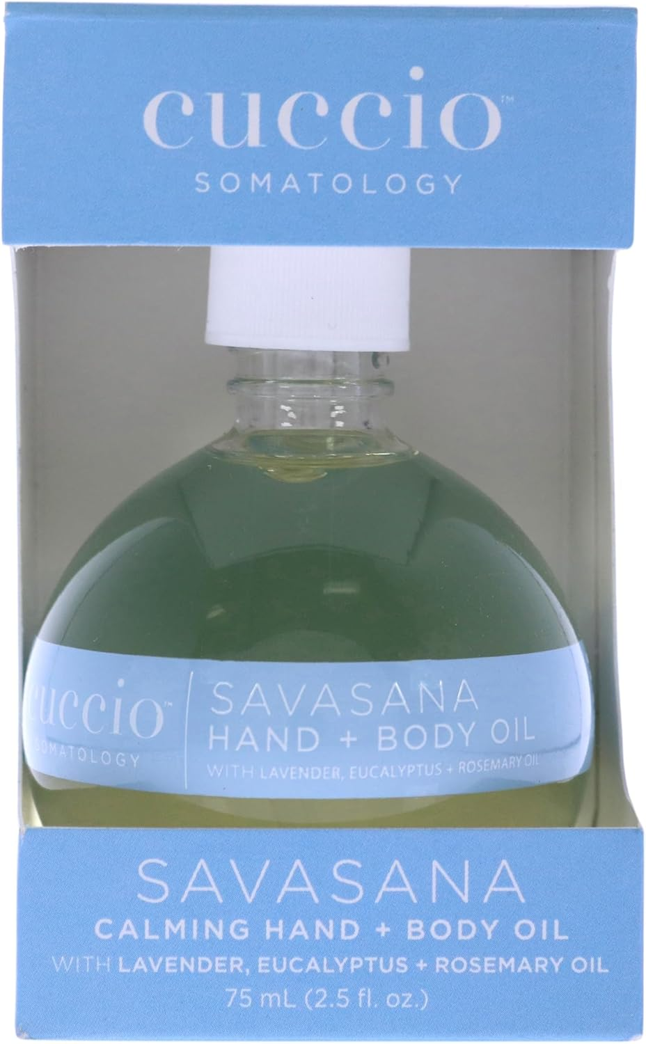Cuccio Somatology Savasana Calming Hand and Body Oil - Intensely Moisturizing and Hydrating Blend - Made with Lavender, Eucalyptus, and Rosemary Oils - Soothe Your Mind and Nourish Your Body - 75 ML