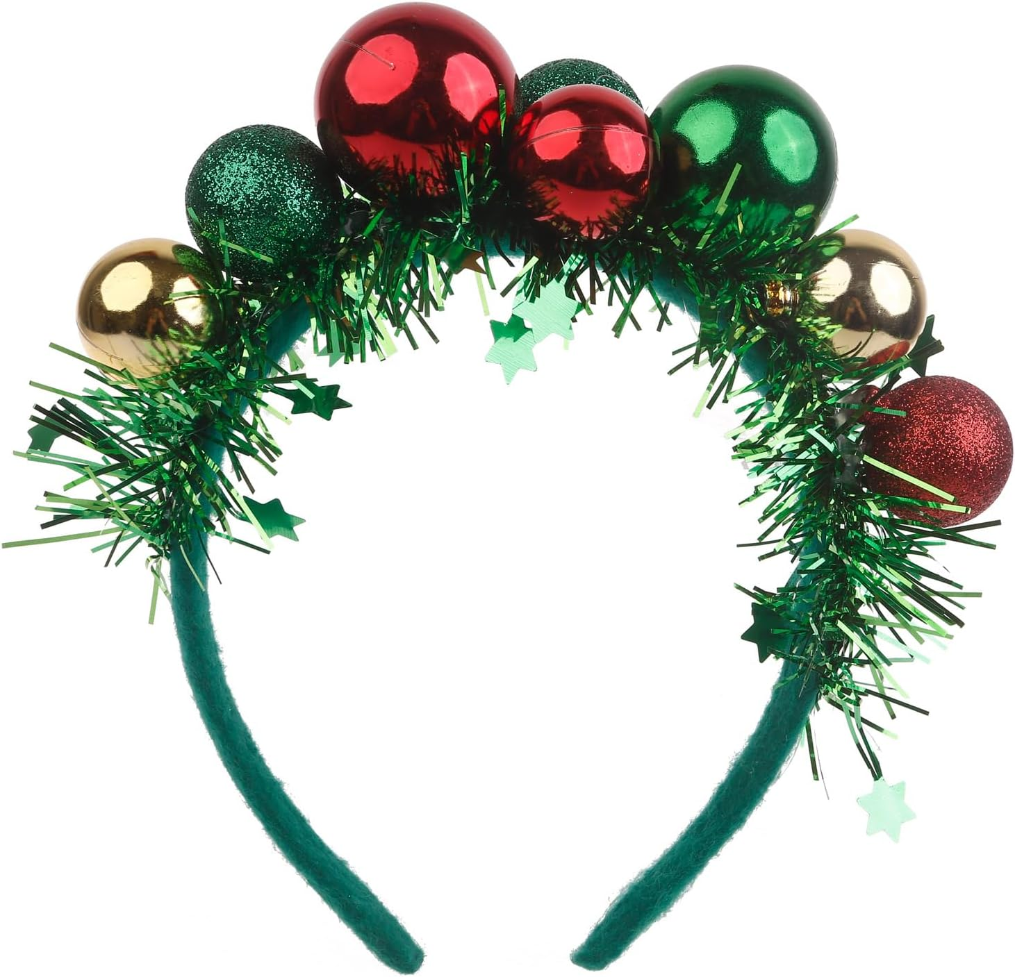 Bestvisse Festive Hair Band Colorful Balls Funny Christmas Headpiece New Year'S Eve Party Decorations Headband image number 1