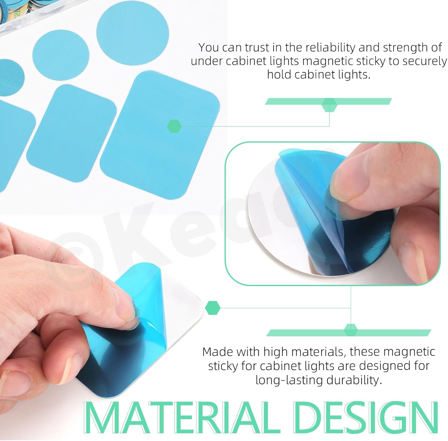 Keadic Magnetic Strip for Cabinet Lighting (Round) image number 1