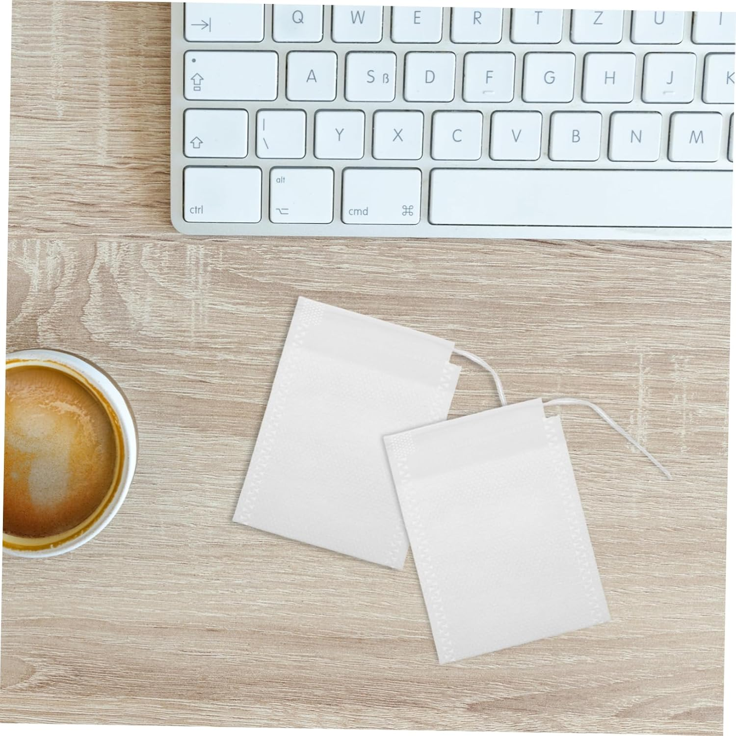 100Pcs Empty Loose Tea Bags Reusable Drawstring Tea Filters for DIY Leaves Sachets Kitchen Spice Storage image number 4