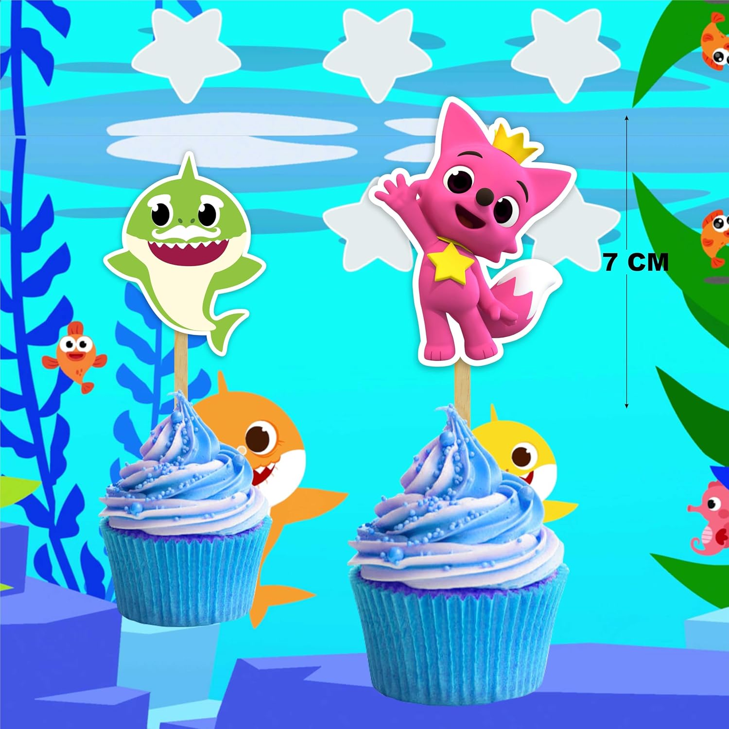 Baby Shrk Cupcake Topper image number 2