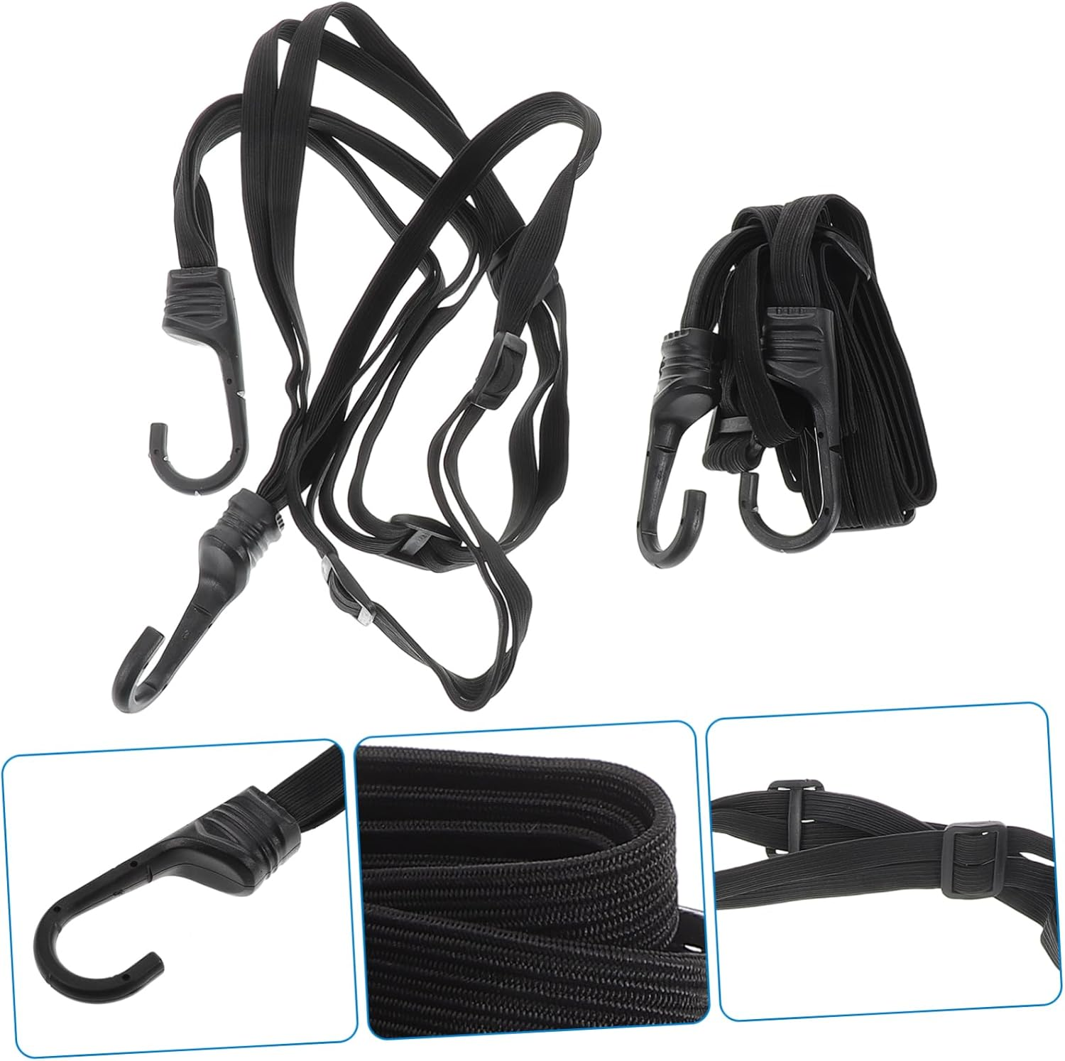 WHAMVOX 2Pcs Elastic Motorcycle Helmet Straps Luggage Belt Strap Secure Binding for Bike Car