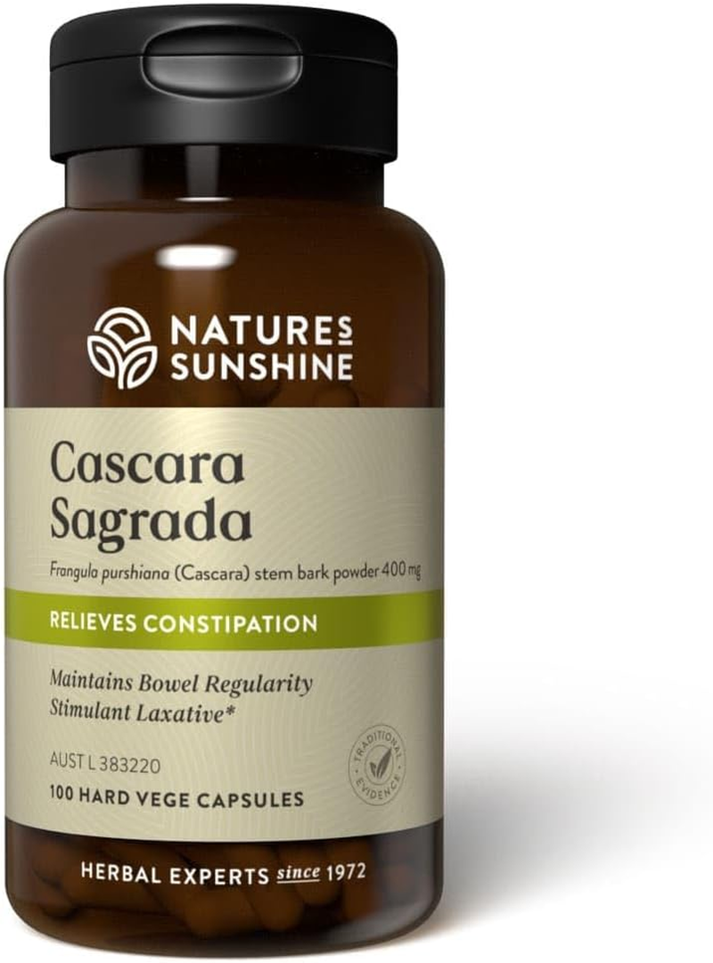 Nature'S Sunshine Cascara Sagrada - Traditionally Used in Western Herbal Medicine to Relieve Constipation - 100 Vege Capsules