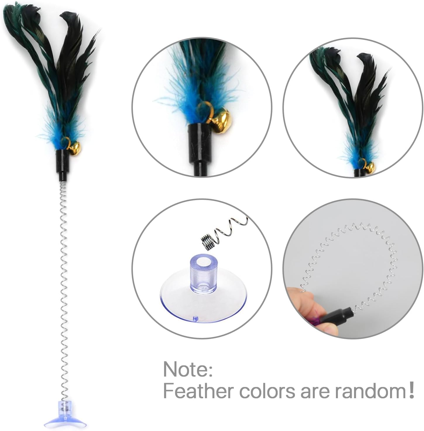 Cat Window Perch, Cordless Cat Window Hammock Bed, Solid Metal Frame, with 4 Strong Suction Cups, Foldable Cat Seat for Indoor Cats Sunbathing, Napping & Overlooking image number 5