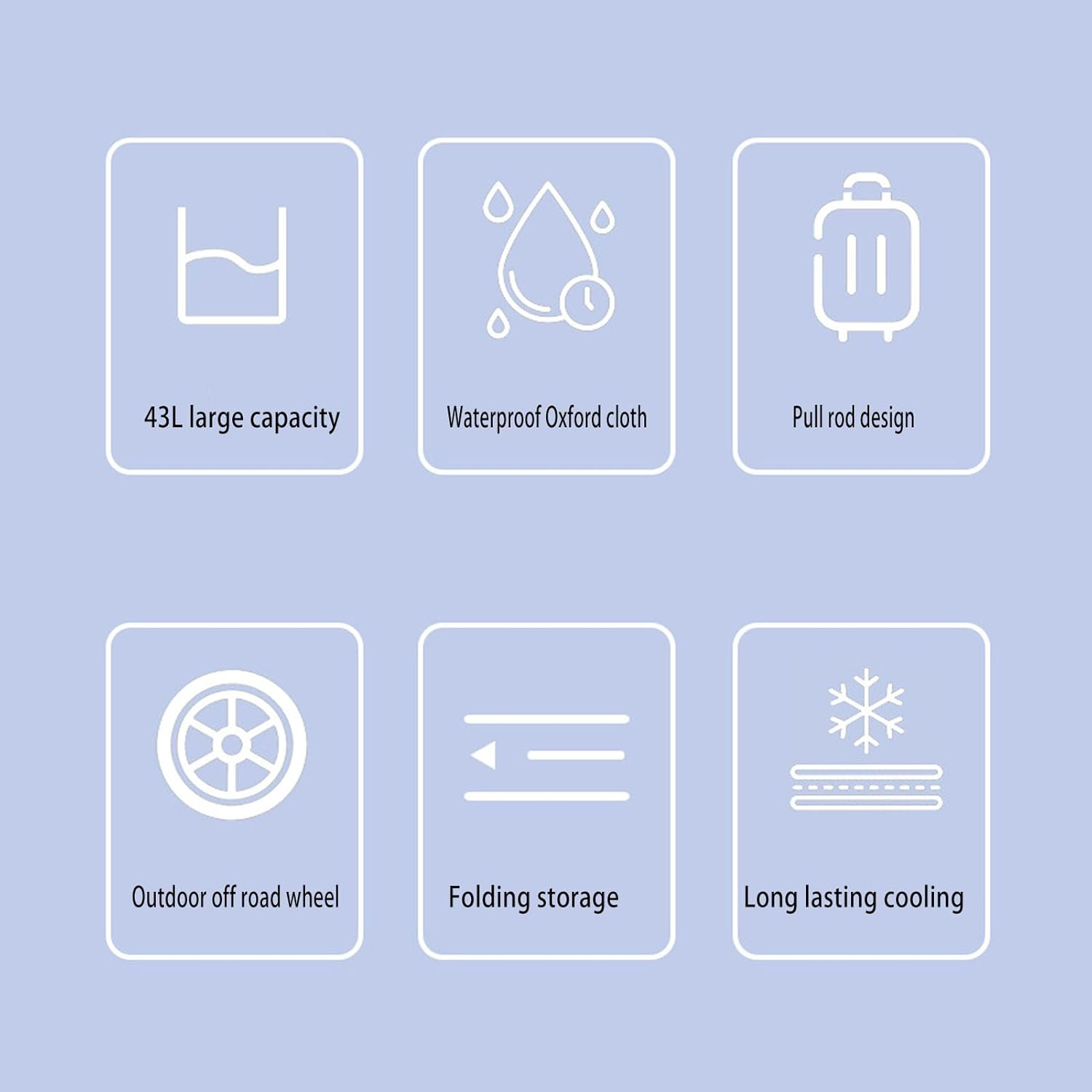 Rolling Cooler on Wheels 43L Large Capacity Waterproofing, Foldable Rolling Insulated Box All Terrain Wheels for Camping Picnic Red, Small Cooler with Wheels, Foldable Rolling Cooler Bag