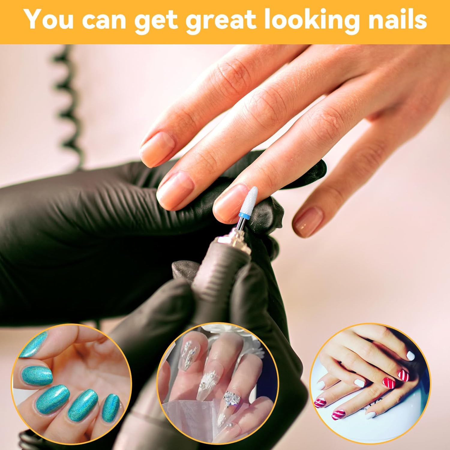 YUXIANLB 10 Pcs Ceramic Nail Drill Bits Set for Acrylic Gel Nails, 3/32 Inch Cuticle Bit for Nail Drill Professional Electric Manicure Pedicure Nail File Cuticle Remover image number 4