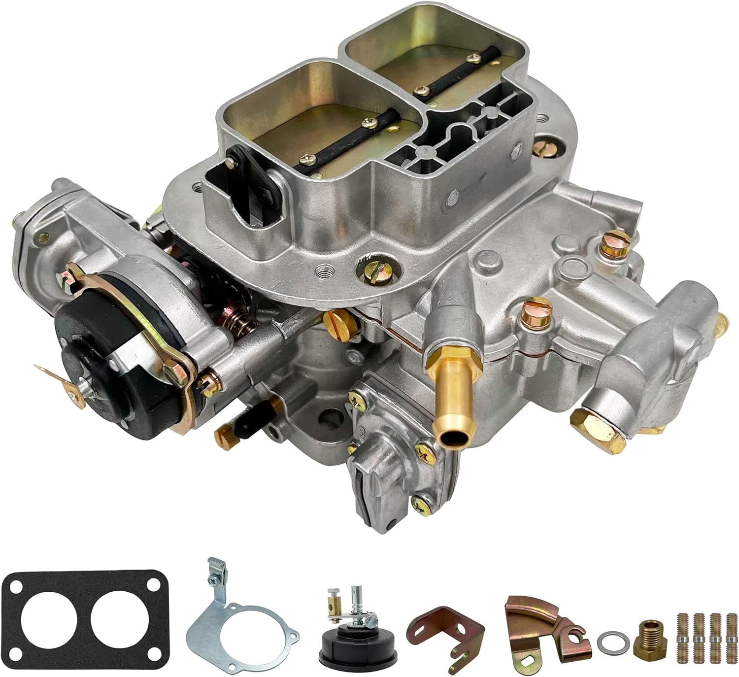 2 Barrel Carburetor for Weber 38/38 Performance 428 Weber Carb 38X38 Progressive for Fiat Renault Ford VW Dodge Pickup BMW Daewoo Mitsubishi 4 Cyl Electric Choke,19830.202 DGES CFM 390 image number 2