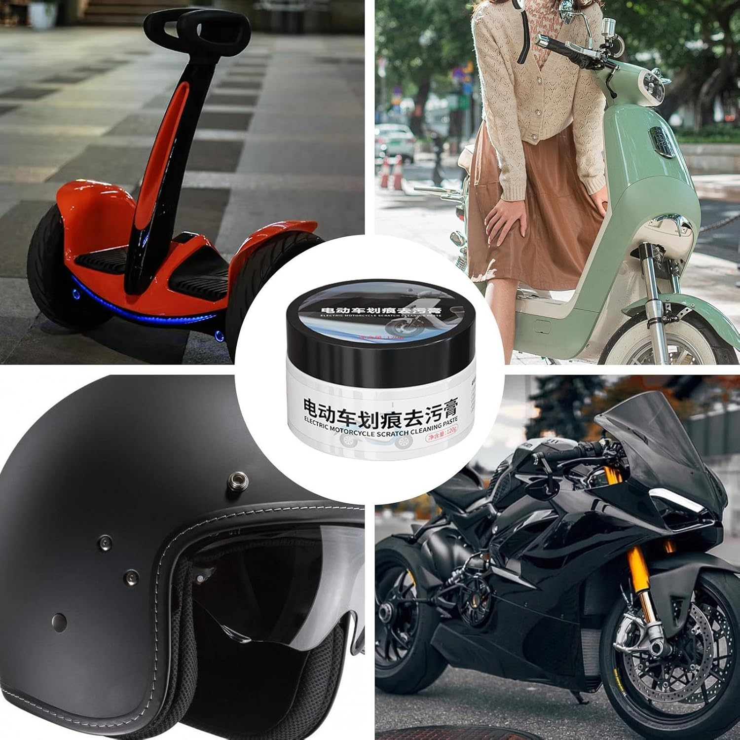 Motorcycle Paint Scratch Repair Paste - 120G Paint Scratch Repair Polishing Paste - Efficient Decontamination Scratch Repair Wax for Scooters, Electric Vehicles, Motorcycles image number 6