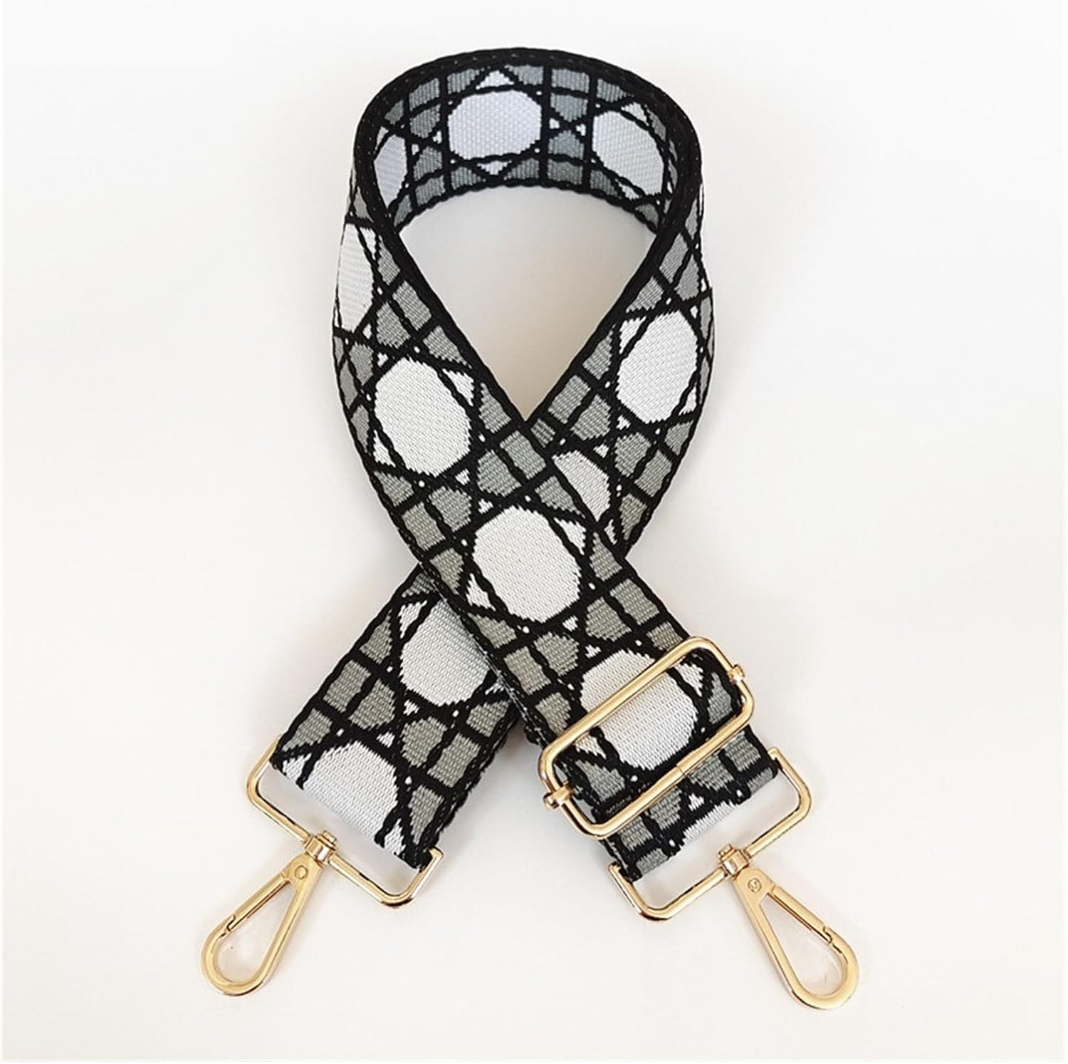 Shoulder Strap Women Bag Straps Shoulder Crossbody Bag, Width 5CM Adjustable Straps, Removable Part Accessories Crossbody Handbag Replacement Strap (Color : B65 Gold Hardware) image number 1