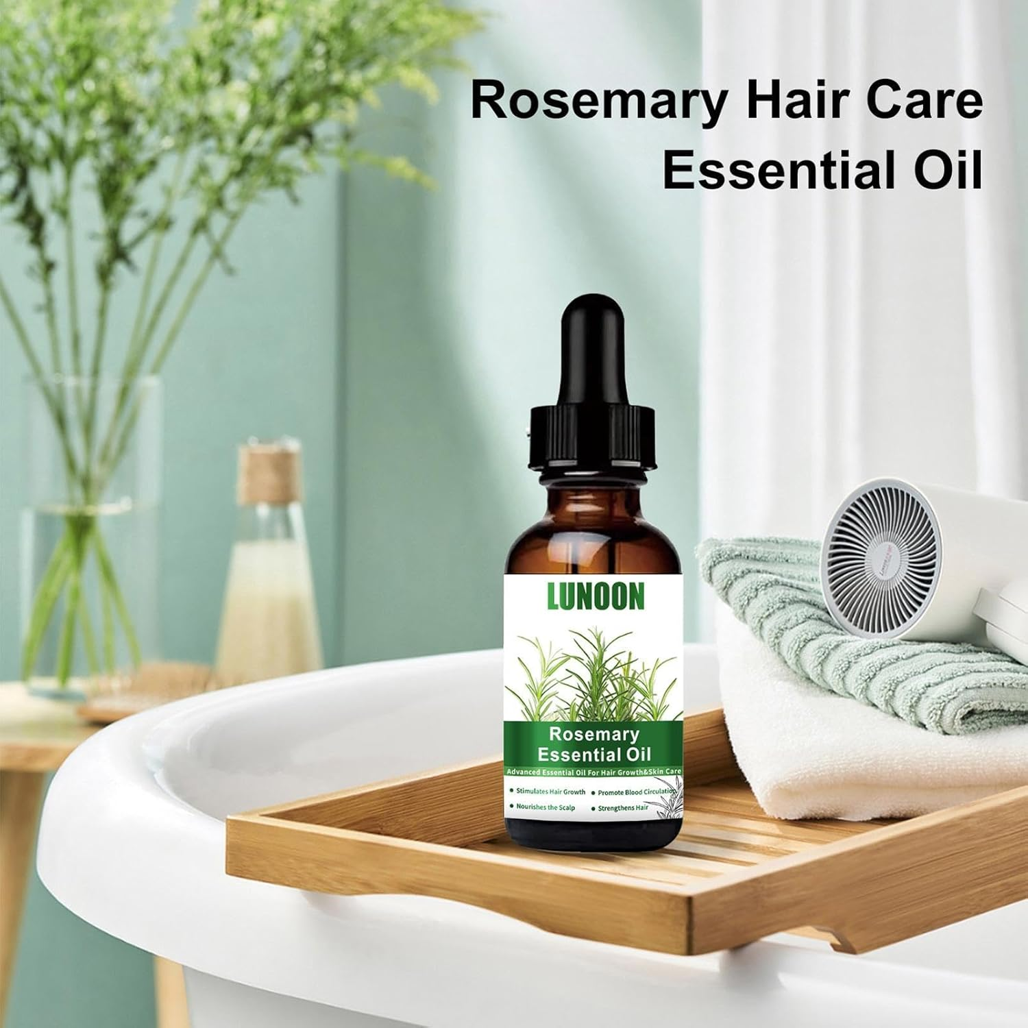 Rosemary Hair Oil - Rosemary Essential for Hair Growth | Natural anti Hair Loss Rosemary Oil Stimulates Growth, Dry Scalp Care, Nourishes & Improves Circulation, Get Rid of Dryness Maijia image number 2