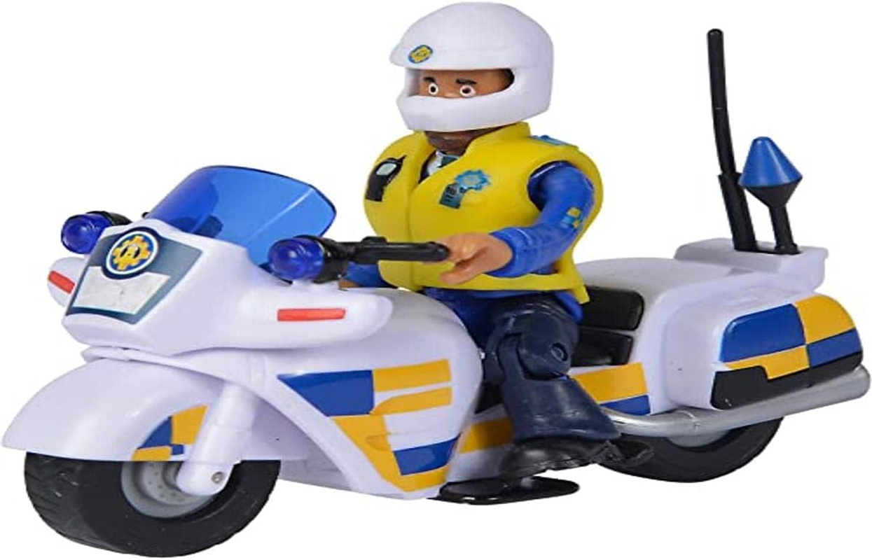 SIMBA.DICKIE.GROUP Fireman Sam Police Motorbike + 1 Figurine, Multicolored, 109251092002 image number 4