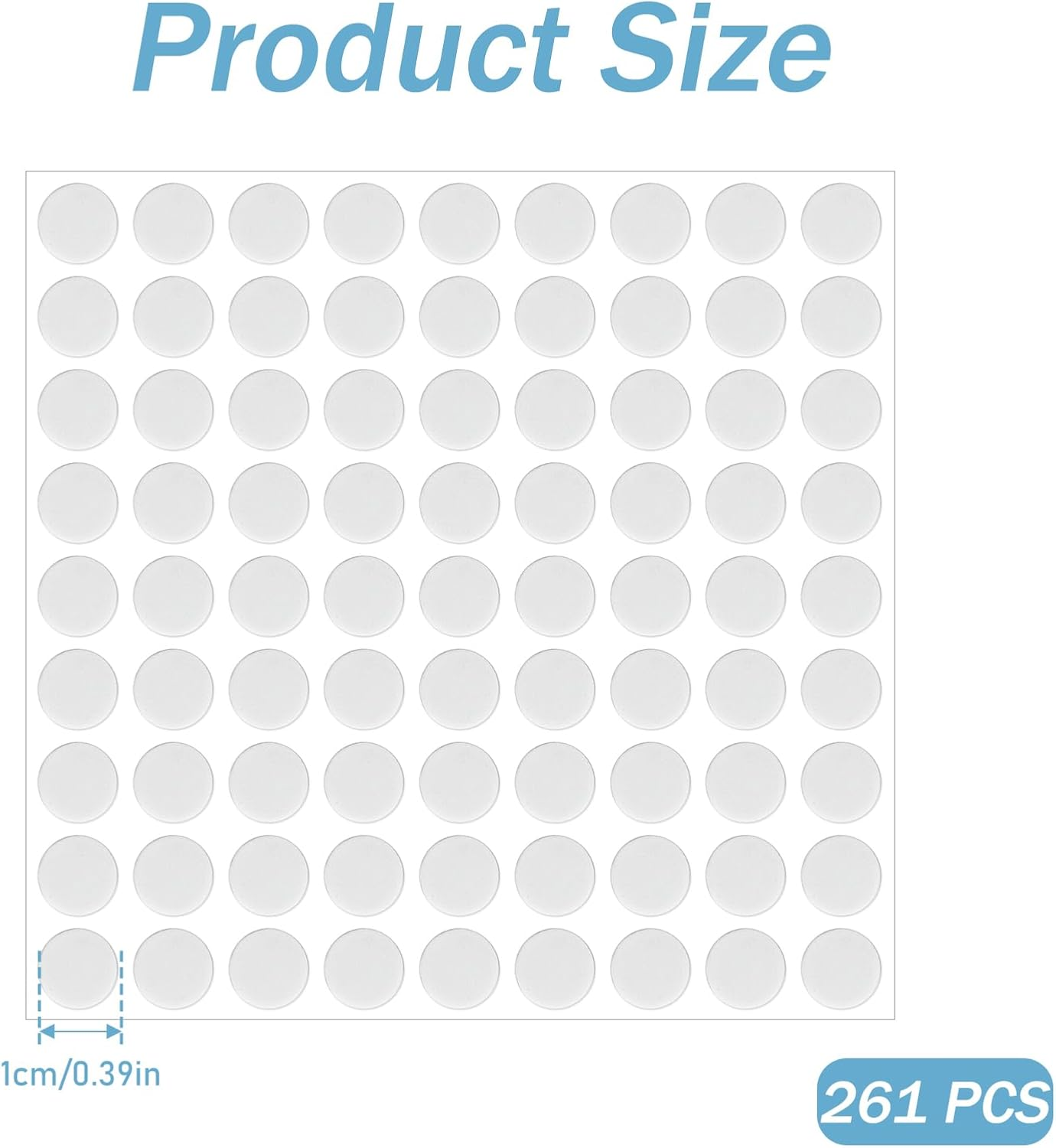 Pack of 261 Foam Rubber Feet Self-Adhesive Felt Sheet round Rectangular Furniture Stoppers Non-Slip Felt Doors Foam Felt Gliders for Furniture Feet, Chair Legs, Sofas image number 1