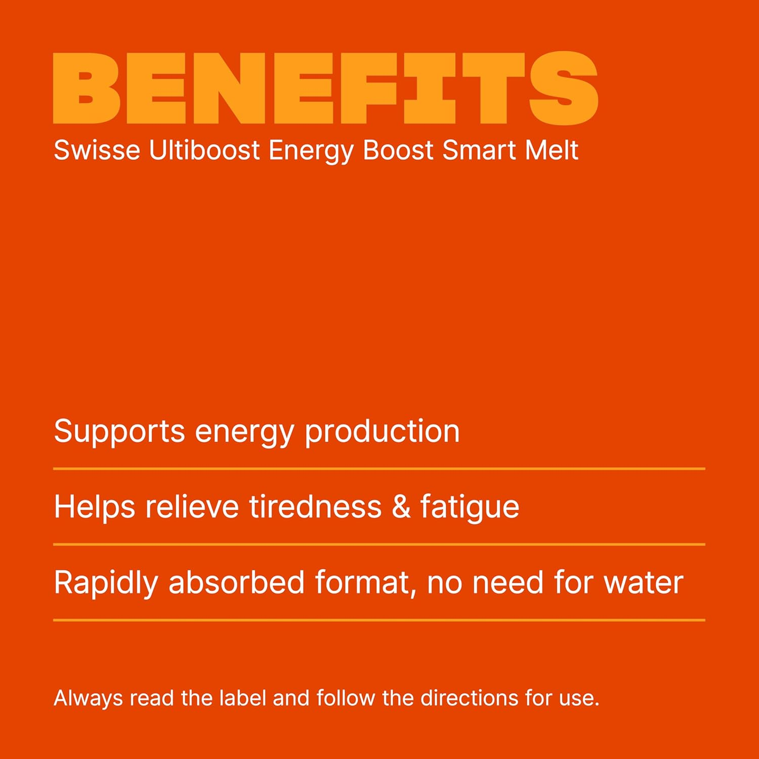 Swisse Ultiboost Energy Boost Smart Melt 30 Tablets