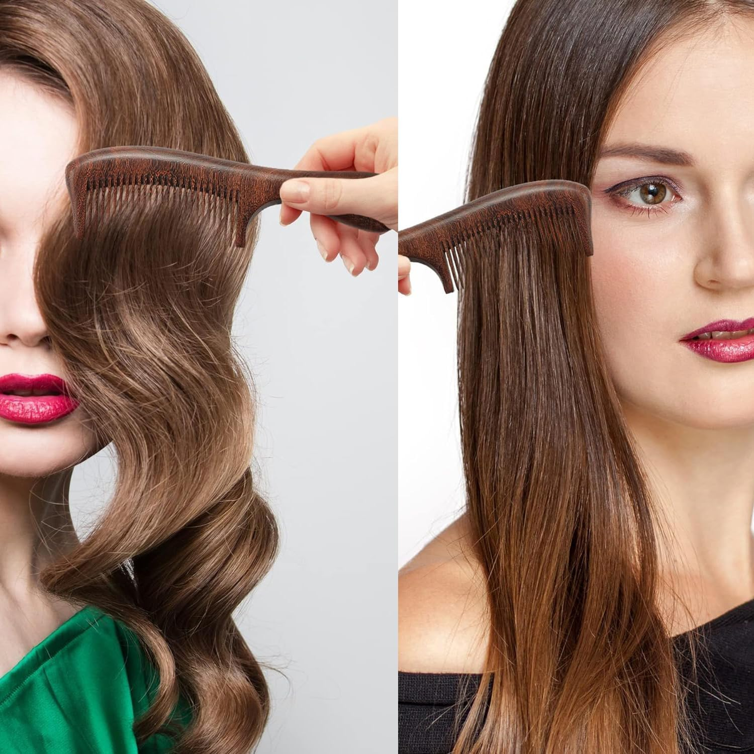 Anti-Static Sandalwood Comb, 1Pc Natural Sandalwood Hair Comb, Anti-Static Sandalwood Natural Hair Detangler Wooden Comb image number 6